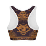 Eye of Providence Mandala Print Women's Sports Bra