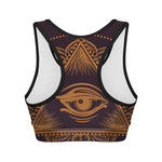 Eye of Providence Mandala Print Women's Sports Bra