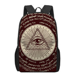 Eye of Providence Symbol Print 17 Inch Backpack