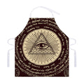 Eye of Providence Symbol Print Adjustable Apron