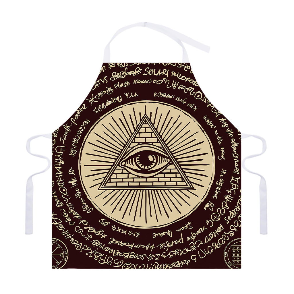 Eye of Providence Symbol Print Adjustable Apron
