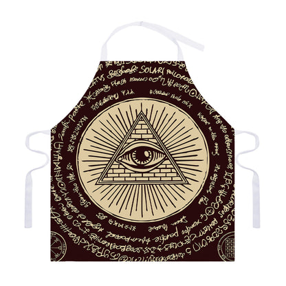 Eye of Providence Symbol Print Adjustable Apron