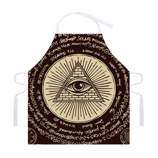 Eye of Providence Symbol Print Adjustable Apron