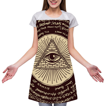 Eye of Providence Symbol Print Adjustable Apron
