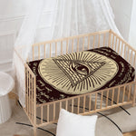 Eye of Providence Symbol Print Baby Crib Sheet