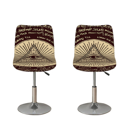 Eye of Providence Symbol Print Bar Stool Covers