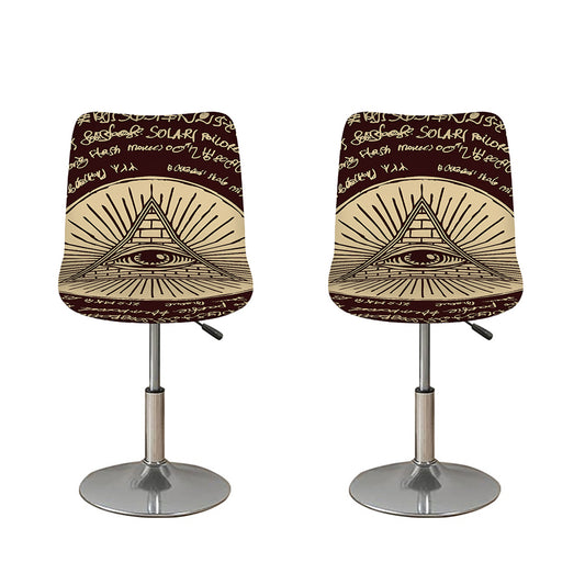 Eye of Providence Symbol Print Bar Stool Covers