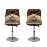Eye of Providence Symbol Print Bar Stool Covers