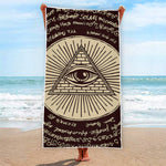 Eye of Providence Symbol Print Beach Towel