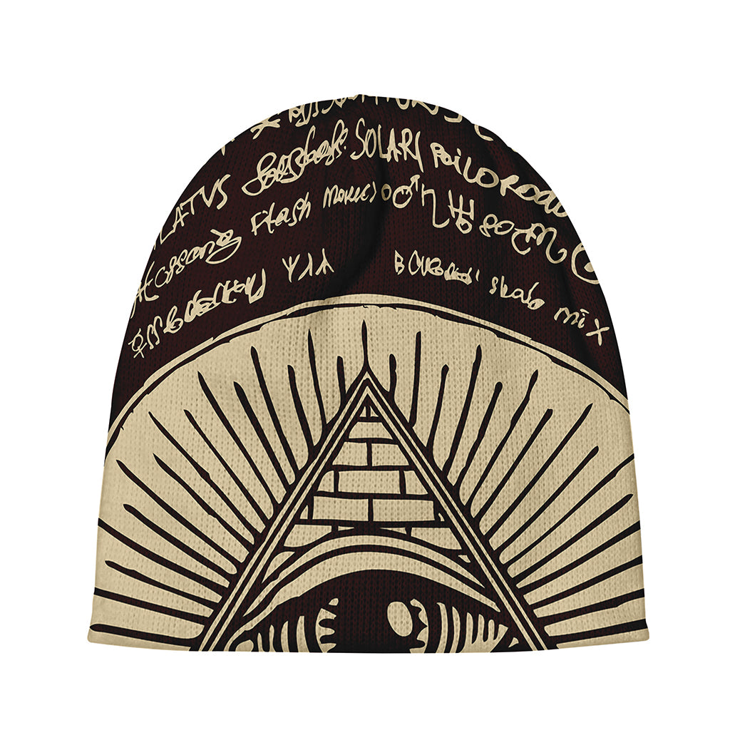 Eye of Providence Symbol Print Beanie