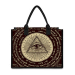 Eye of Providence Symbol Print Canvas Tote Bag