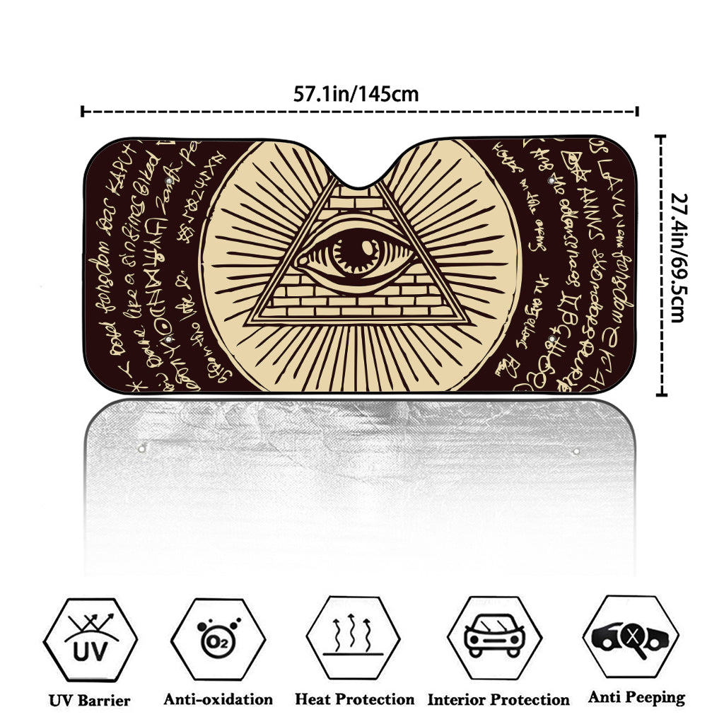 Eye of Providence Symbol Print Car Windshield Sun Shade