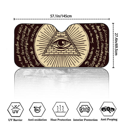Eye of Providence Symbol Print Car Windshield Sun Shade