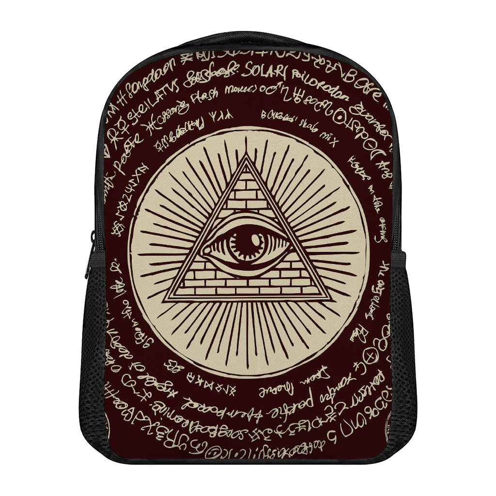 Eye of Providence Symbol Print Casual Backpack