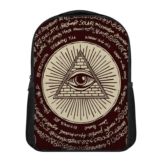 Eye of Providence Symbol Print Casual Backpack