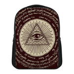Eye of Providence Symbol Print Casual Backpack