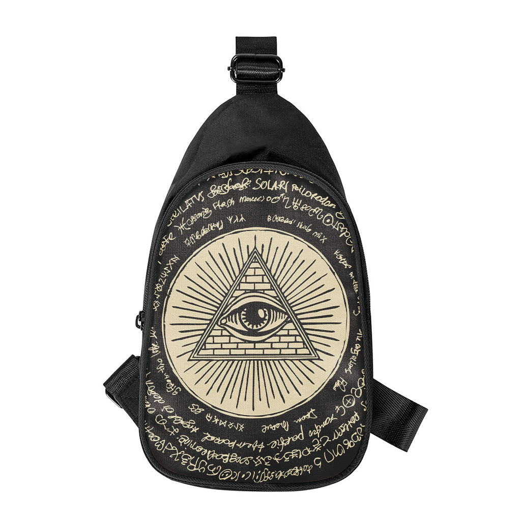 Eye of Providence Symbol Print Chest Bag