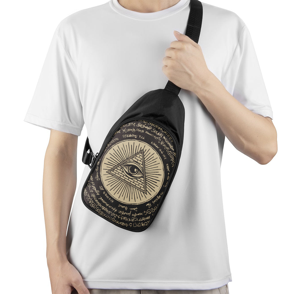 Eye of Providence Symbol Print Chest Bag