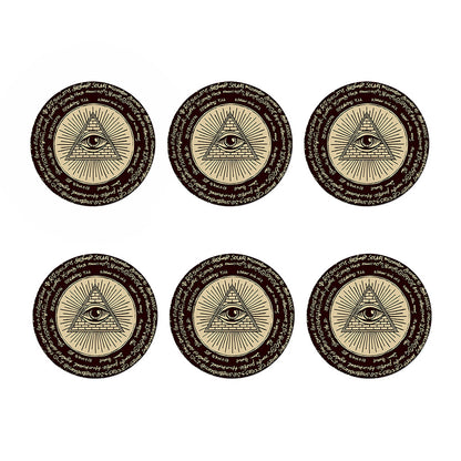 Eye of Providence Symbol Print Coaster Set