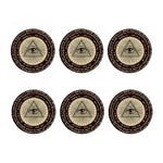 Eye of Providence Symbol Print Coaster Set
