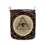 Eye of Providence Symbol Print Collapsible Laundry Basket
