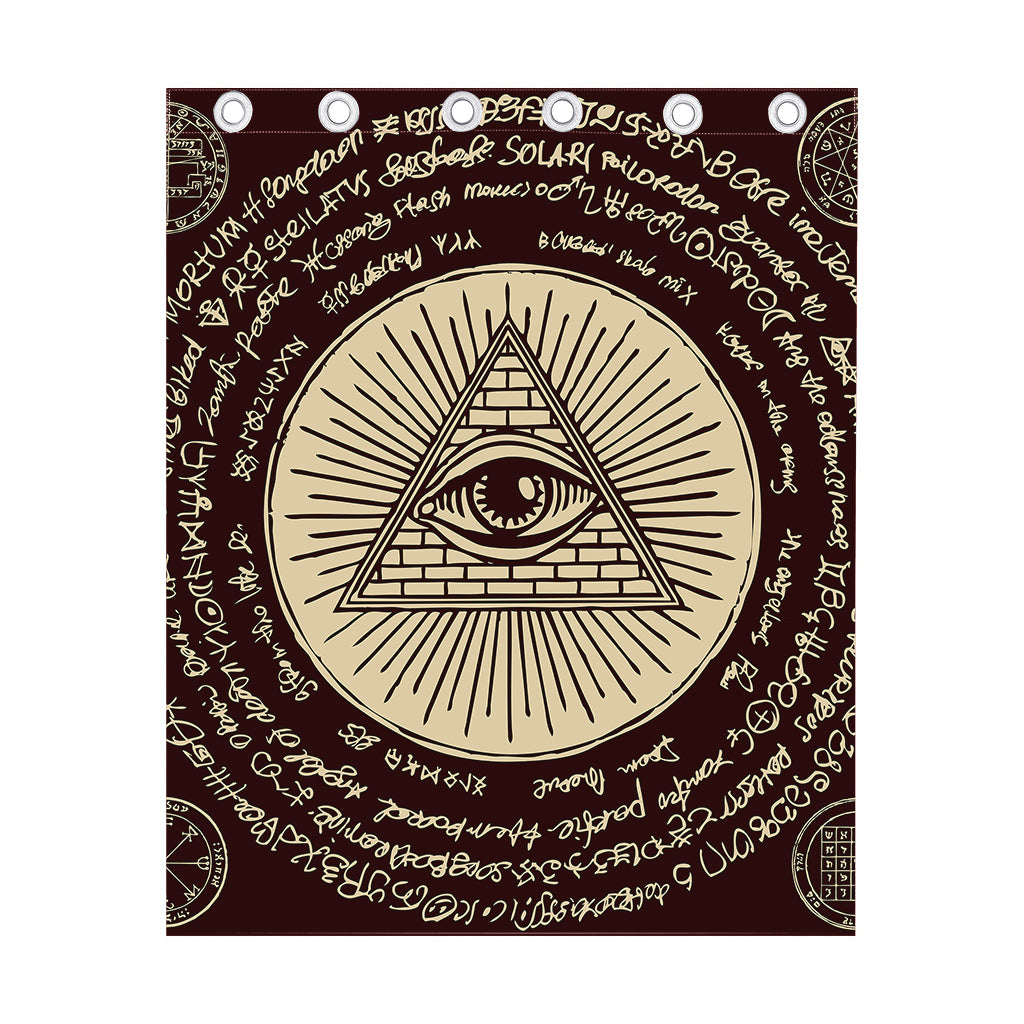 Eye of Providence Symbol Print Curtain