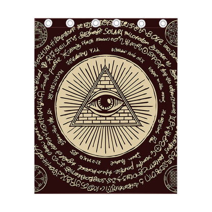 Eye of Providence Symbol Print Curtain
