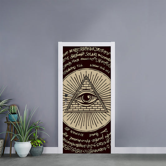 Eye of Providence Symbol Print Door Sticker