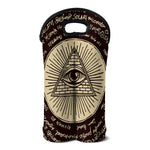 Eye of Providence Symbol Print Double Neoprene Wine Tote
