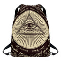 Eye of Providence Symbol Print Drawstring Backpack