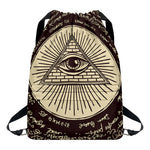 Eye of Providence Symbol Print Drawstring Backpack