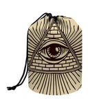 Eye of Providence Symbol Print Drawstring Makeup Bag