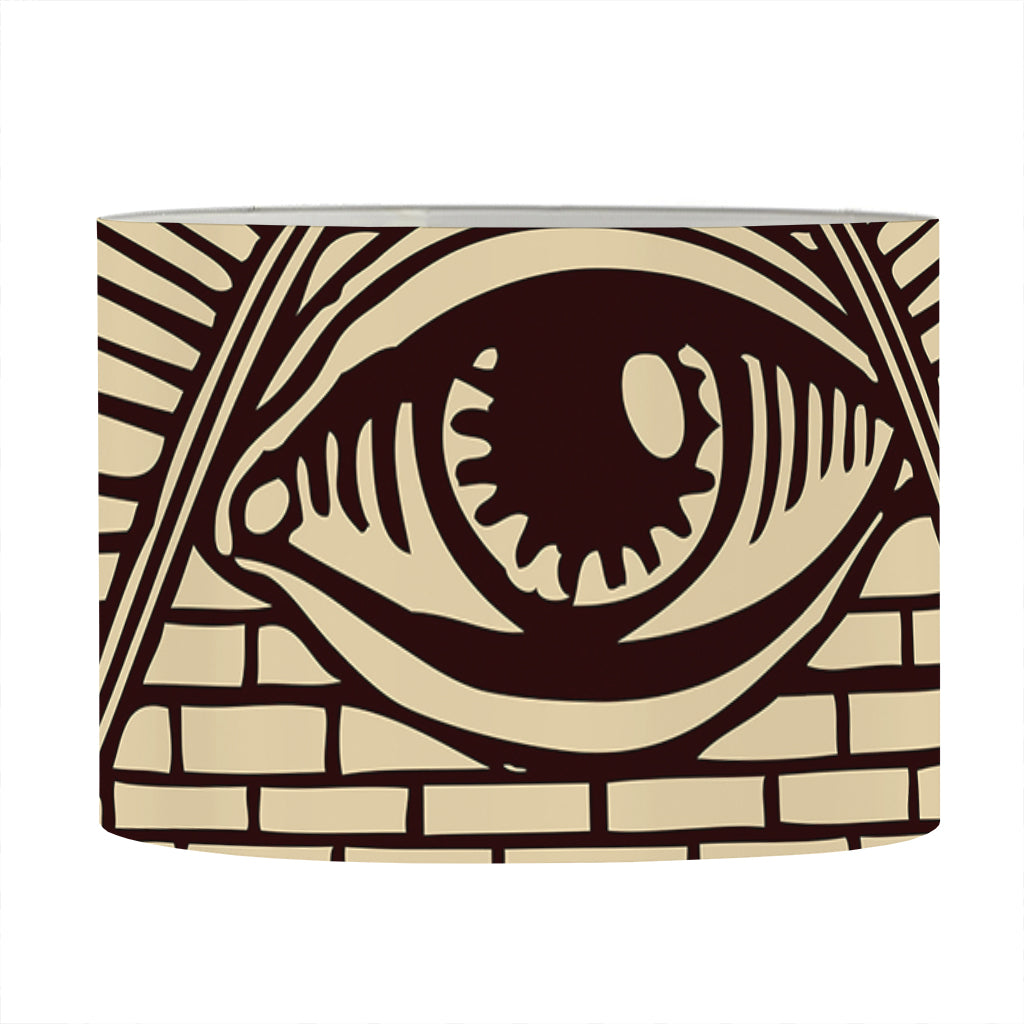 Eye of Providence Symbol Print Drum Lamp Shade