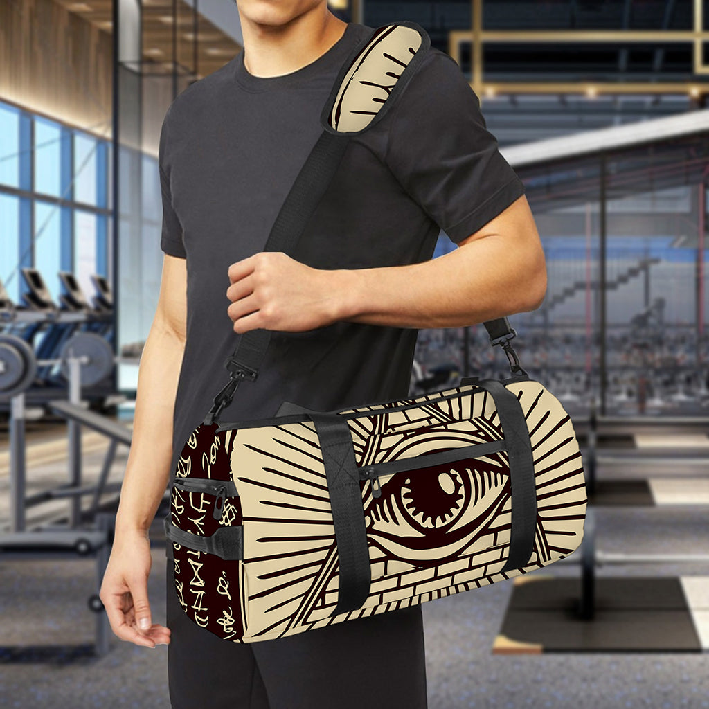 Eye of Providence Symbol Print Gym Bag