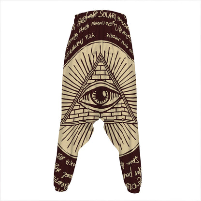 Eye of Providence Symbol Print Hammer Pants