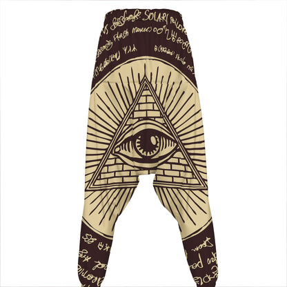 Eye of Providence Symbol Print Hammer Pants