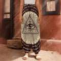 Eye of Providence Symbol Print Harem Pants