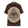 Eye of Providence Symbol Print Hawaiian Shirt