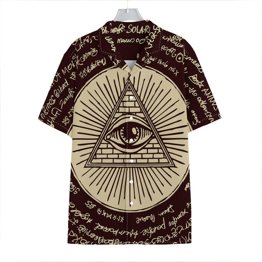 Eye of Providence Symbol Print Hawaiian Shirt