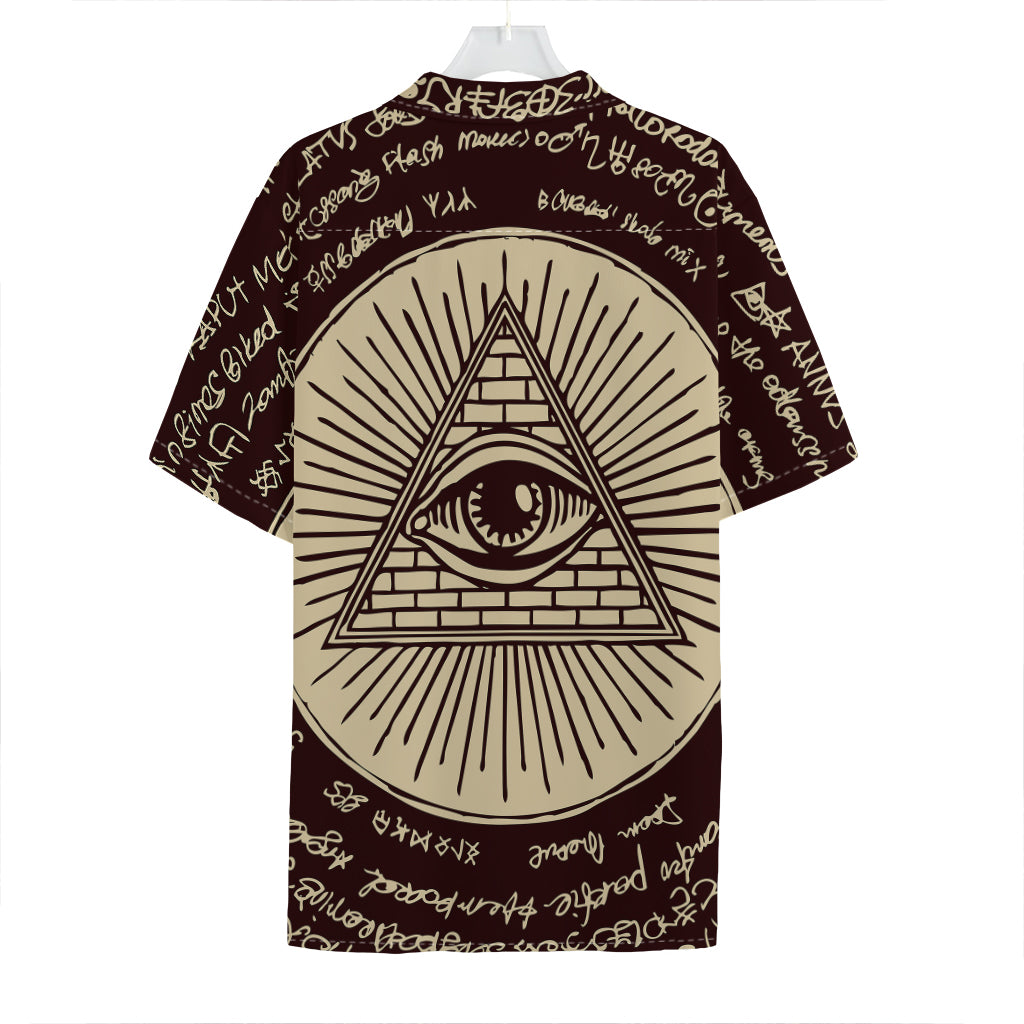 Eye of Providence Symbol Print Hawaiian Shirt