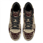 Eye of Providence Symbol Print High Top Leather Sneakers