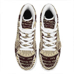 Eye of Providence Symbol Print High Top Leather Sneakers