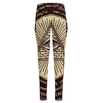 Eye of Providence Symbol Print High-Waisted Pocket Leggings