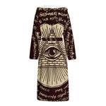 Eye of Providence Symbol Print Hooded Bathrobe
