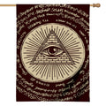 Eye of Providence Symbol Print House Flag