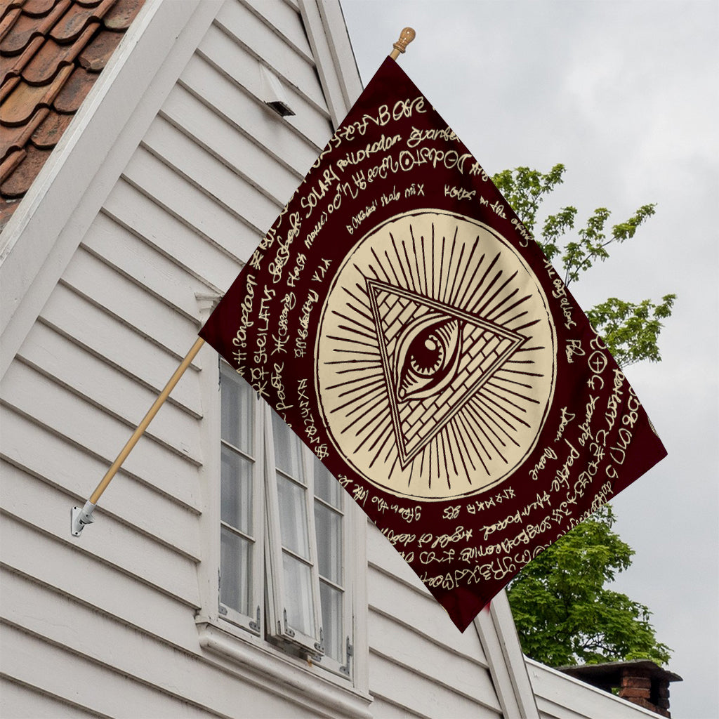Eye of Providence Symbol Print House Flag