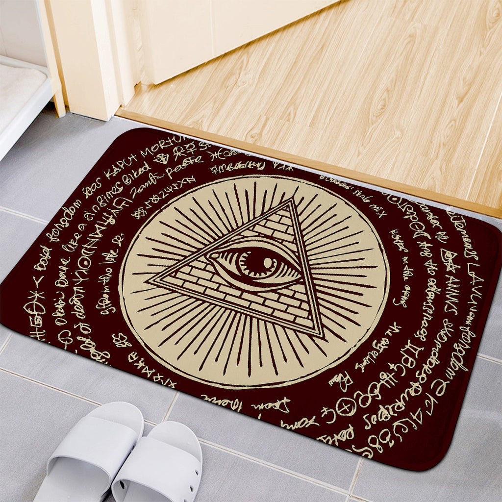 Eye of Providence Symbol Print Indoor Door Mat