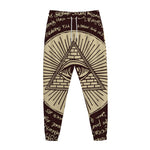 Eye of Providence Symbol Print Jogger Pants
