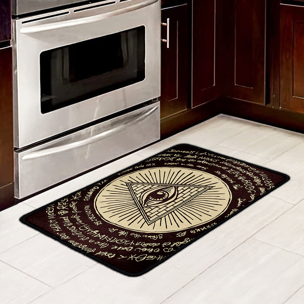 Eye of Providence Symbol Print Kitchen Mat