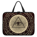 Eye of Providence Symbol Print Laptop Sleeve With Handle